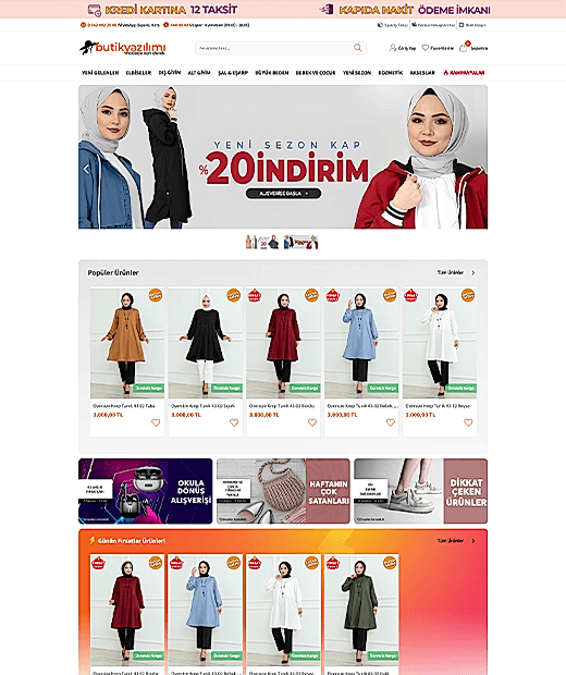 Butik ve Giyim E-Ticaret Yazılımı