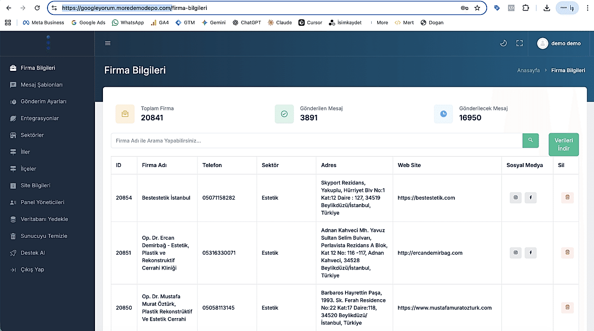 Google Maps Veri Çekme Yazılımı