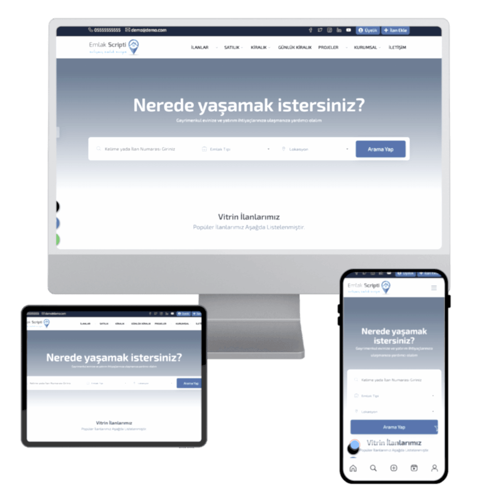 Emlak v2 - Üyelikli ve Çok Dilli Hazır Emlak İlan Portalı