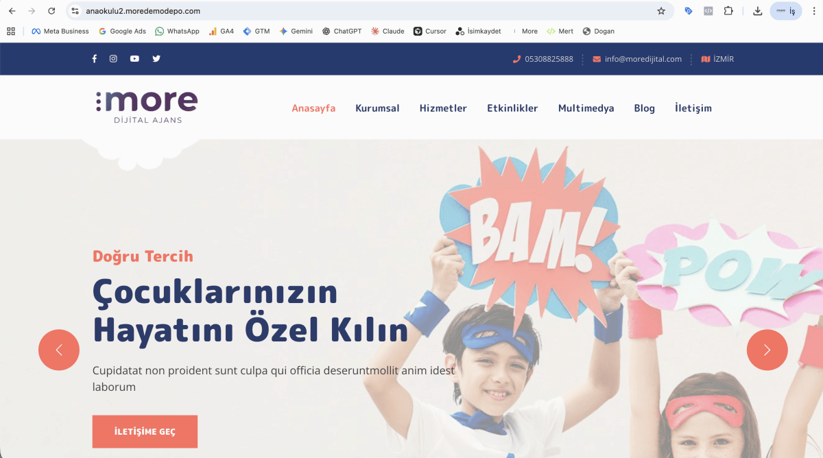 Anaokulu v2 - Modern ve Dinamik Eğitim Kurumu Yazılımı