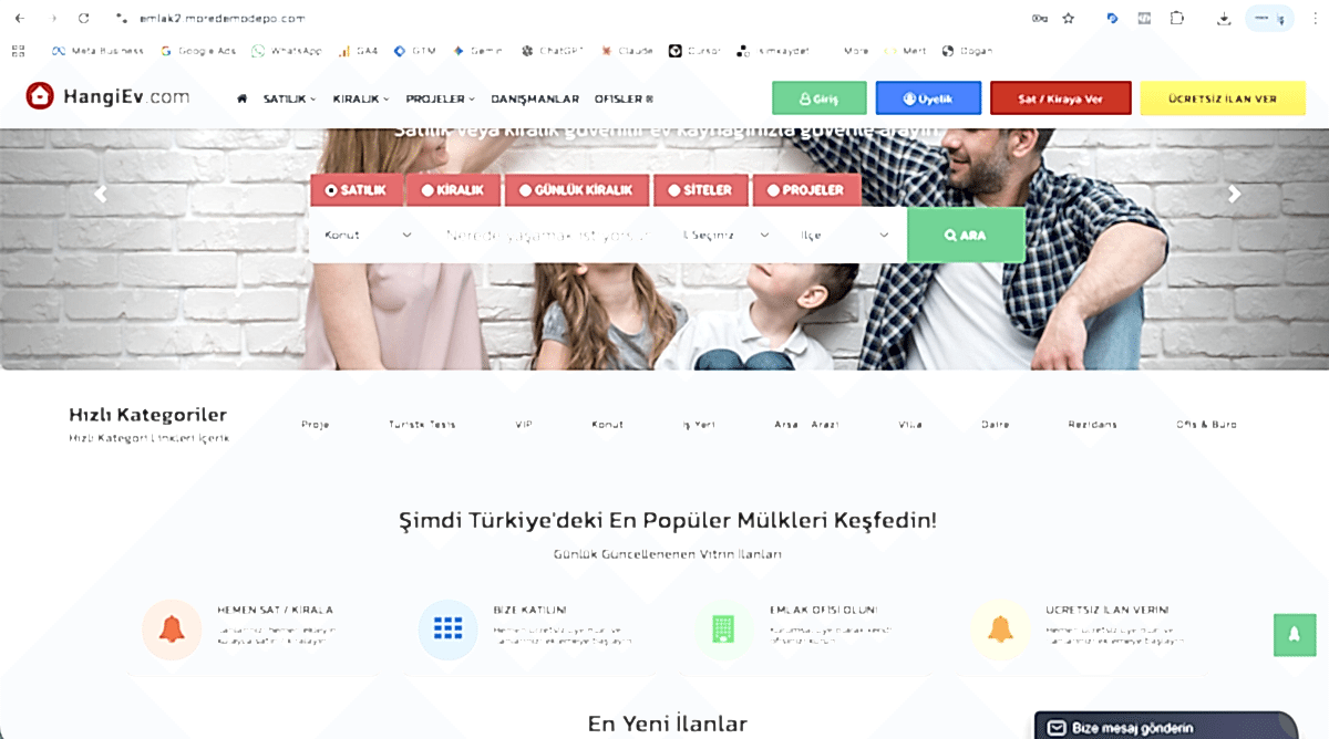 Emlak v3 - Profesyonel Emlak Pazaryeri ve İlan Portalı Yazılımı