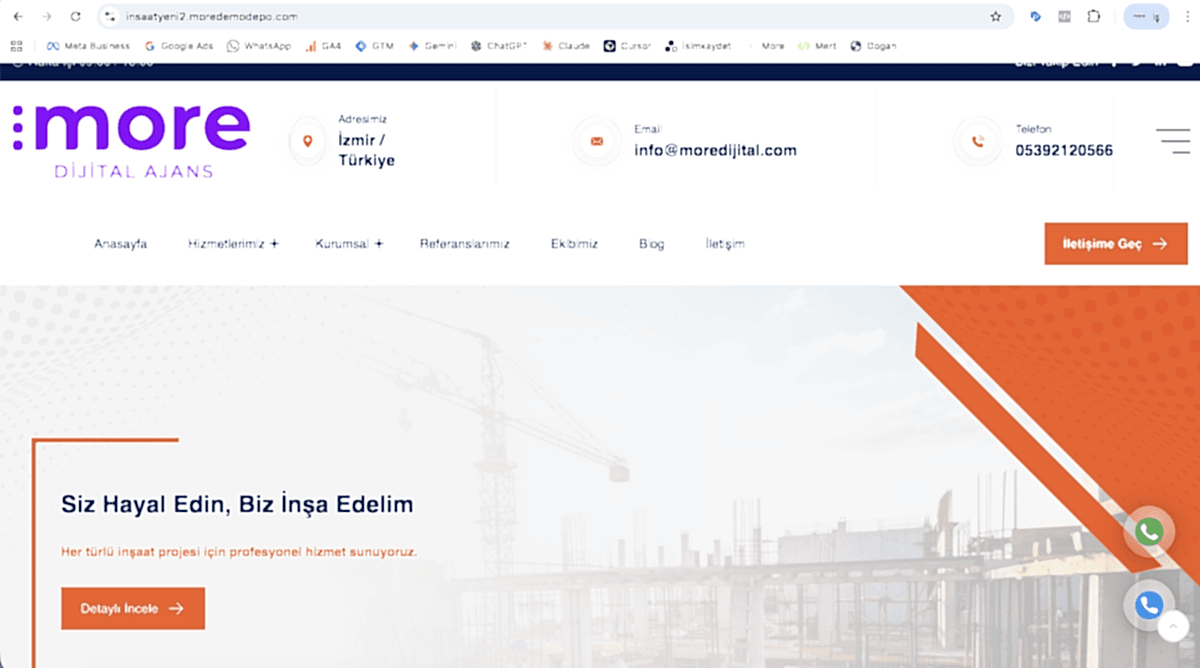 İnşaat - Simple Elegant v2: Minimalist ve Kurumsal İnşaat Yazılımı