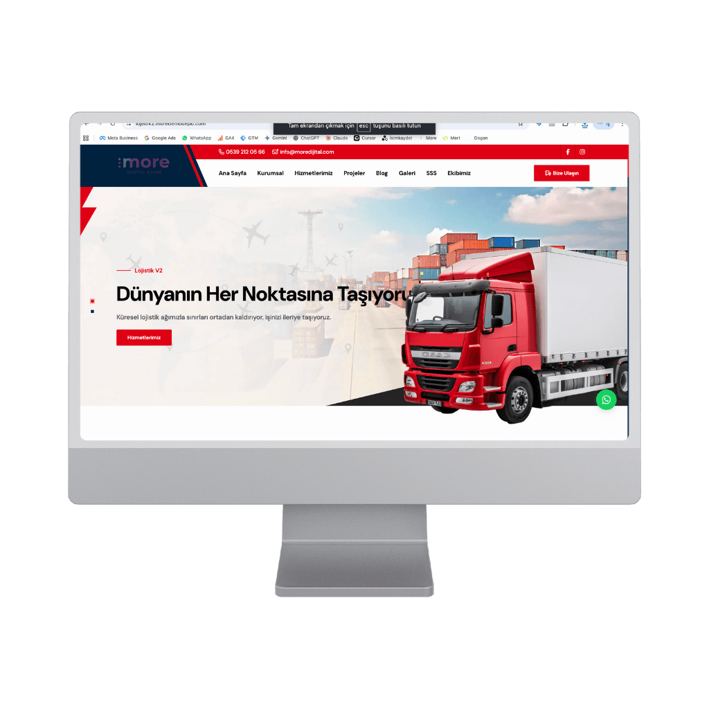 Uluslararası Lojistik ve Nakliyat Hazır Web Sitesi