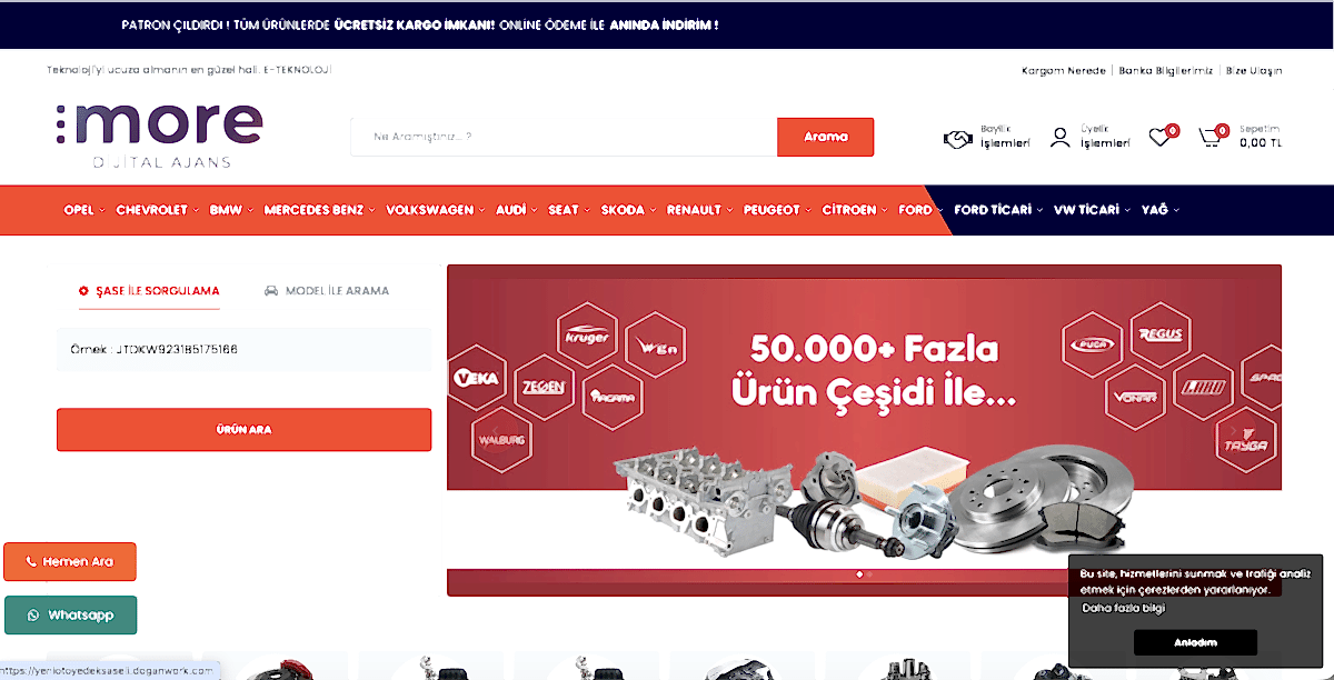 Oto Yedek Parça Yazılımı (Şase Sorgulamalı)